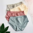 thumbnail image 3 of Xmarks Women's Middle Waisted Cotton Underwear Soft Breathable Panties Stretch Briefs Regular & Plus Size, 3 of 8