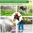 thumbnail image 6 of Clouxemli Hose Splitter 2 Way, Heavy Duty Metal Connector, Two Way Garden Hose Splitter, High Flow  Spigot Faucet Bib Adapter, Solid Double Y Shut Off Valve for Outdoor Gardening Hoses, Orange, 6 of 9