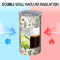 thumbnail image 2 of 20oz Coffee Tumblers Beige Buffalo Skull Cactus Succulent Pattern Stainless Steel Vacuum Insulated Travel Tumbler Coffee Cups Mug with Lid and Straw with Cleaning Brush for Cold & Hot Drinks, 2 of 5
