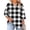 Black, variant on Plus Size Tops for Women Keyhole Neck Three Quarter Sleeve Plaid Shirts Loose Daily Trendy Blouses Tops,Yellow,XXXL