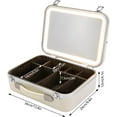thumbnail image 7 of Miumaeov Makeup Train Case, Cosmetic boxes with lighting Mirror, Travel Cosmetic Boxes with Waterproof, Cosmetic Organizers and Boxes with Dividers, 7 of 7