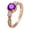 Purple, variant on Alexandra Birthstone Ring Rose Gold Plated Sterling Silver Purple CZ Womens Ginger Lyne