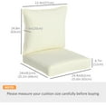 thumbnail image 3 of Outdoor Patio Chair Cushions Deep Seat Replacement Patio Cushions Set White, 3 of 9