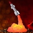 thumbnail image 2 of Amdohai 3D Printing Rocket Desk Lamp Bedside Table Lamp Warm LED Night Light USB Rechargeable Home Decoration Adult Kids Gift, 2 of 8