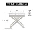 thumbnail image 4 of Outdoor Folding Table for Patio Square Side Table Portable Aluminum Tables Foldable End Table,White, 4 of 5