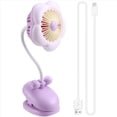 thumbnail image 2 of Ventilador de Clip Recargable por USB con Diseño de Flores, Rotación de 360° y Luces LED para Cochecito de , Color ., 2 of 9