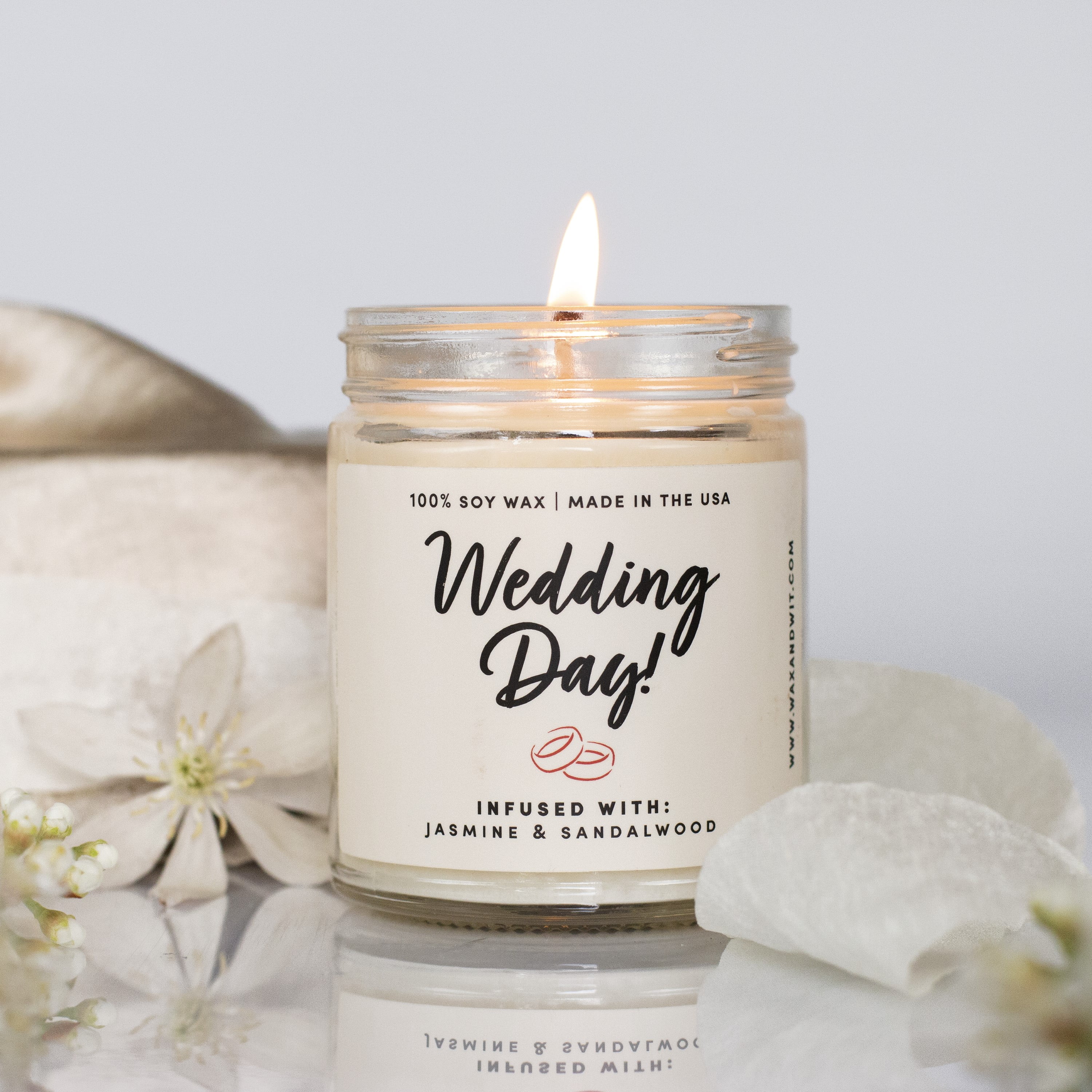 Giving Newlywed - Gift For Couples - Personalized Scented Candle