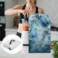 thumbnail image 5 of ZIATUBLES Blue White Marble Print Juicer Cover Canvas Kitchen Appliance Dust Cover with Top Handle Stain Resistant Countertop Decor Accessories, Size S, 8 "W x 8 "D x 17 "H, 5 of 7