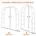thumbnail image 4 of Heyfurni 8ft White Metal Garden Wedding Arch, Garden Trellis for Climbing Plants, 4 of 7