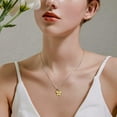 thumbnail image 3 of Bestyle Sparkle Butterfly Necklace Women Pure Sterling Silver November Birthstone Yellow Topaz Pendant Birthday Wedding Graduation Gifts for Wife Mom Daughter, 3 of 9
