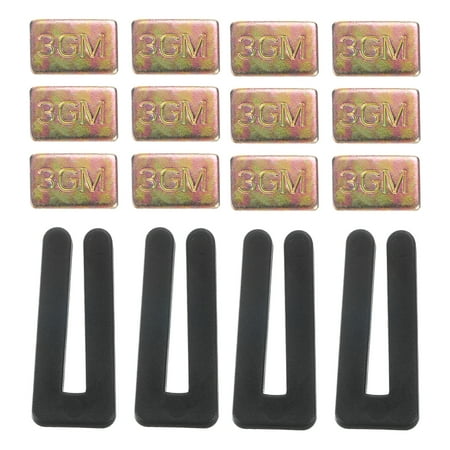 

Uxcell Ceiling Fan Blade Balancing Kit 4 Sets Include 4Pcs Clips and 12Pcs Self-adhesive 3G Weight Gold Tone/Black