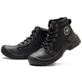 thumbnail image 2 of YOURDIARY Mens Steel Toe Safety Work Boots, Slip Resistant Puncture Proof Comfort Industrial Construction Shoes, 2 of 6