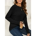 thumbnail image 5 of Eytino Sweaters for Women Fall Sweaters Casual Crewneck Long Sleeve Crochet Pullover Tops Sweater S-2XL, 5 of 11