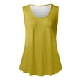 thumbnail image 6 of Womens Loose Fitting Tunic, Casual Flowy Tank Tops, 2025 New Trendy Sleeveless Summer Blouse Tops Running Tank Tops for Women Yellow XL, 6 of 6