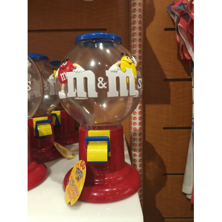 M&M'S M&M's World Bubble Gum Machine Candy Dispenser New with (Best Bubble Gum In The World)