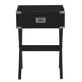 thumbnail image 3 of DUOSONG Black 1-Drawer End Table, Black (1 Piece), 3 of 7