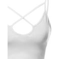 thumbnail image 3 of FashionOutfit Women's Solid Fitted Front Cross Spaghetti Strap Bralette Top, 3 of 3