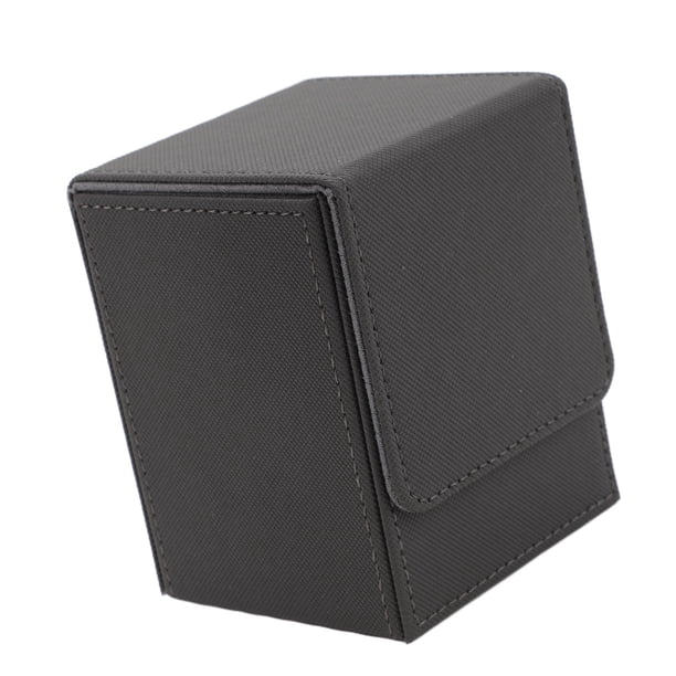 Caja De Baraja De Cartas Para Cartas Coleccionables, Caja De Almacenamiento De Tarjetas Magnéticas De Cuero Con Capacidad Para 100 Tarjetas De Una Sola Funda