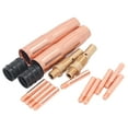 thumbnail image 4 of Kit de Consommable Pistolet de Soudage en Laiton 16 Pcs avec 10 Embouts, 2 Buses, 2 Diffuseurs et 2 Adaptateurs – Compatible avec Magnum 200/250, Tweco Professional2 M7 Torches – Fournitures de Soudure Durables pour Stable, 4 of 6