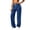 #02 Blue 【Mix, Match & Rotate: Stock Up on Daily Colors】, variant on Womens Drawstring Sweatpants, Elastic Waist Straight Leg Pants with Pockets, Casual Lounge Trousers for Daily Outdoor Wear | VerBelle,Black L