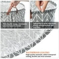 thumbnail image 3 of Bacs de Rangement, Pawaca Grande Taille - Paniers de Rangement Ronds en Coton et Lin Pliables et Imperméables, Panier à Linge avec Poignée Durable, Panier à Linge Pliable pour Vêtements et Jouets, Gris, 3 of 7