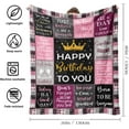 thumbnail image 6 of Birthday Gifts for Women Blanket 150x130CM, Gifts for Women Birthday Unique, Happy Birthday Decorations for Women, Womens Birthday Gifts, Ladies Gifts Birthday for Her Friends Sister Wife Mum Grandma, 6 of 6