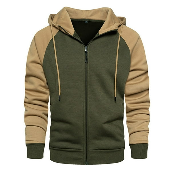 PMUYBHF Male Mens Rain Jacket with Hood Mens Fashion Simple Slim Fit Solid Color Pocket Decoration Cardigan Long Sleeve Hooded Coat XL Walmart