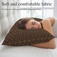 thumbnail image 5 of Dark Brown Rattan Throw Pillow Covers, Vintage Abstract Wicker Texture Soft Breathable Pillow Cases with Invisible Zipper for Sleeping, Small Pillowcases for Couch Bed Sofa Chair 16x24 Inches, 5 of 9