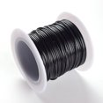 thumbnail image 1 of Nvzi Cuerda de cera textil de fibra de 1 mm para collares, pulseras, joyas y trenzas (2 rollos), color negro, 1 of 5