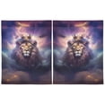 thumbnail image 2 of Lion Crown Clouds Kitchen Curtains Half Tier Curtain 2 Rod Pockets Bathroom Bedroom Cupborad Living Room 27"x36", 2 of 8
