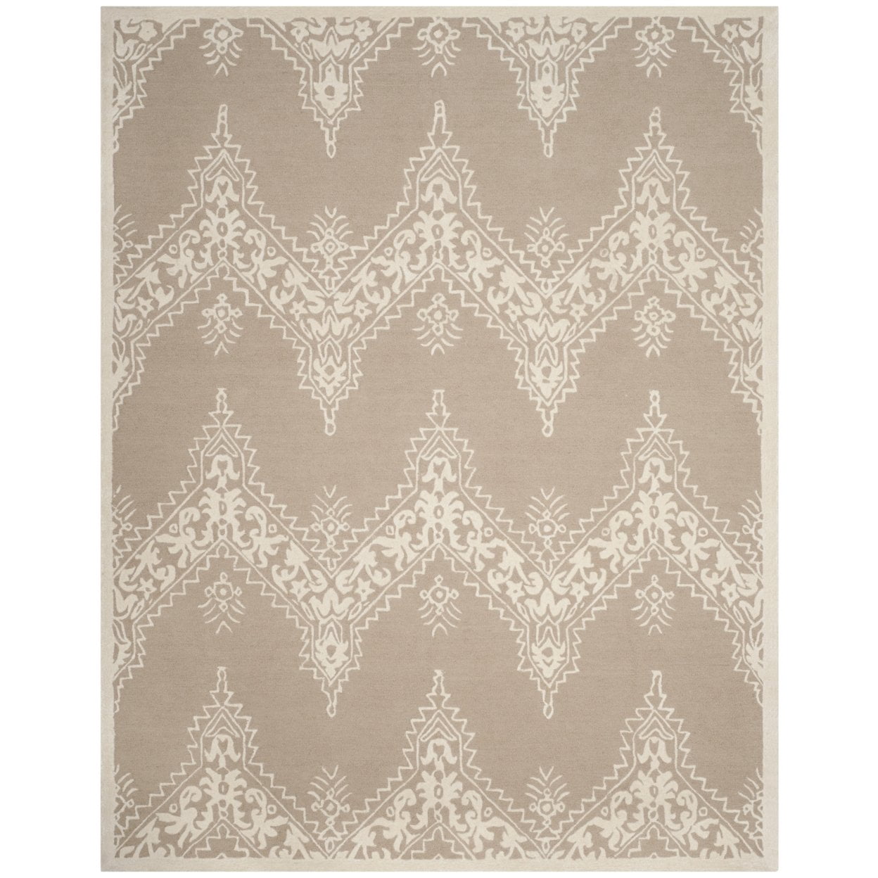SAFAVIEH Manchester Naomh Medallion Striped Area Rug, Beige/Ivory, 3' x 5'