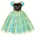 thumbnail image 1 of Disfraz De Princesa Para Niña, Vestido De Malla Con Estampado Floral, Trajes De Vestir Para Niños Para Navidad, Fiesta De Halloween, Actuación De Cumpleaños, Como Regalo, 1 of 4