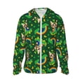 thumbnail image 1 of Vsdgher Chemise à Capuche Imprimée pour la Saint-Patrick pour Hommes et Femmes, Protection Solaire à Manches Longues pour la Pêche et la Course - Petite Taille, 1 of 7