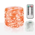 thumbnail image 1 of Luces de Halloween Suddus de 33 pies, 100 LED, color naranja, funcionan con pilas, 1 of 7