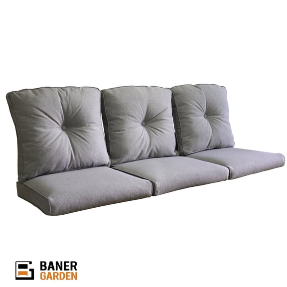 Back and Seat Cushion Set for Indoor/Outdoor Furniture - 6 Piece Pillow and Cushion for Sofa, Deep Seating Patio Chair Replacement