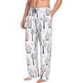 thumbnail image 6 of Sigee Pink oldman Winter Forest print Men's Pajama Pants Lounge Sleep Bottoms with Elastic Waistband and Pockets-Large, 6 of 6