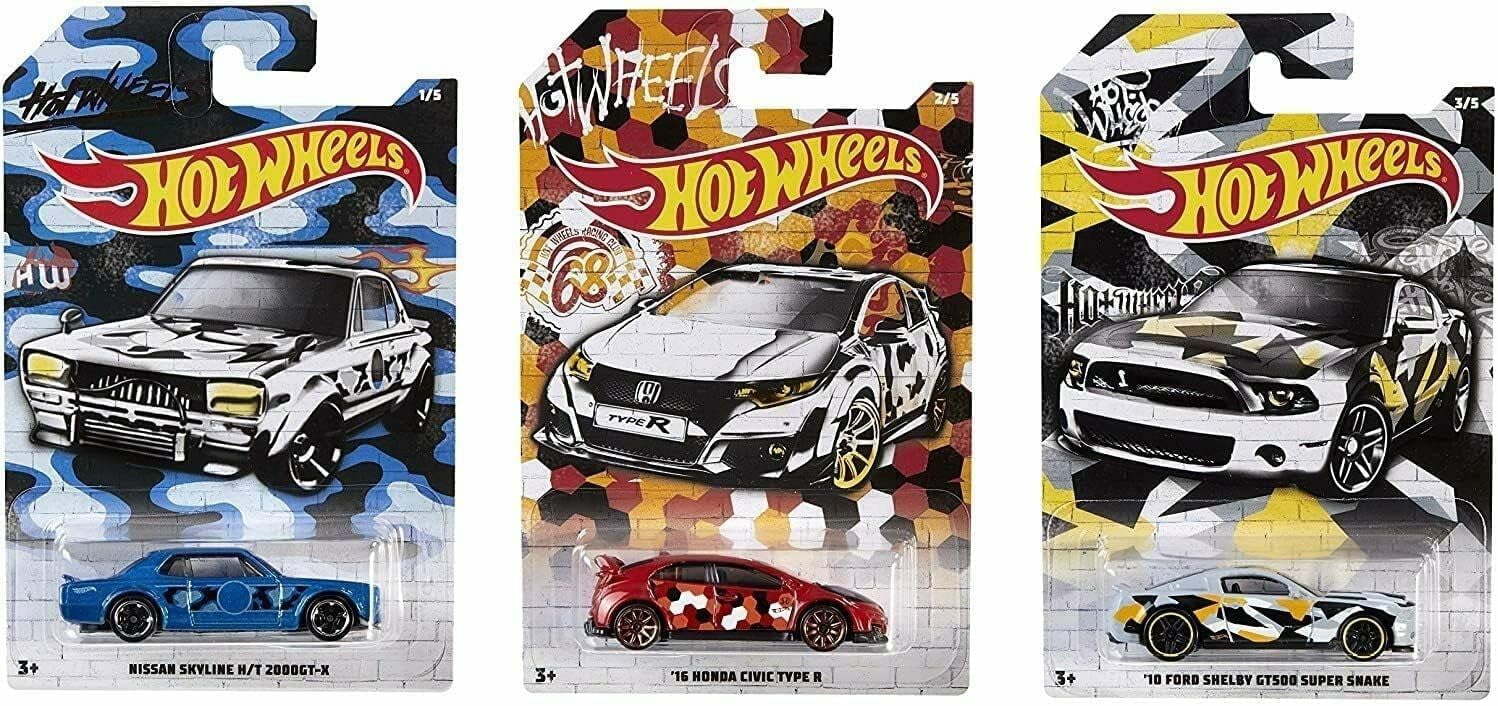 Hot Wheels Urban Camo Camouflage Series Complete Set of 5 Diecast Vehicles