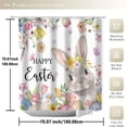 thumbnail image 3 of Easter Bunny & Eggs Shower Curtain and Floor Mat 4-Piece Set – Waterproof Bathroom Decor with Toilet Lid Cover & Non-Slip Rugs for Easter Home Decoration, 3 of 5