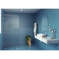 thumbnail image 5 of Glass Warehouse  36" x 78" Frameless Shower Door - Single Fixed Panel Fluted Frosted Radius Brushed Nickel 36 Inch - Left Nickel Finish, 5 of 5