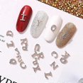 thumbnail image 3 of Golden 26 Letters Rhinestone for Nail Salon - 10 pcs, DIY Alloy Nail Art, Three-dimensional Shiny, Hollow C, 3 of 5