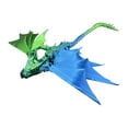 thumbnail image 2 of 3D Printed Winged Dragon Toy Figurine, Flexible and Movable Crystal Fantasy Model, Printed Animals for Home Decoration Desktop (1x), 2 of 3