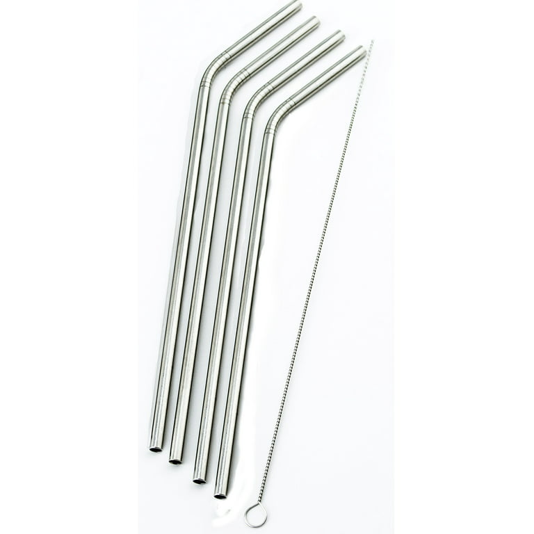 4 Stainless Steel Drinking Straws fits Yeti Tumbler Rambler Cups