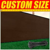 ColourTree 5' x 47' Brown Fence Privacy Screen Windscreen Cover Shade Fabric Cloth, 90% Visibility Blockage, with Grommets, Heavy Duty Commercial Grade, Zip Ties Included - (We Make Custom Size)