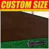 ColourTree 6' x 187' Brown Fence Privacy Screen Windscreen Cover Shade Fabric Cloth, 90% Visibility Blockage, with Grommets, Heavy Duty Commercial Grade, Zip Ties Included - (We Make Custom Size)