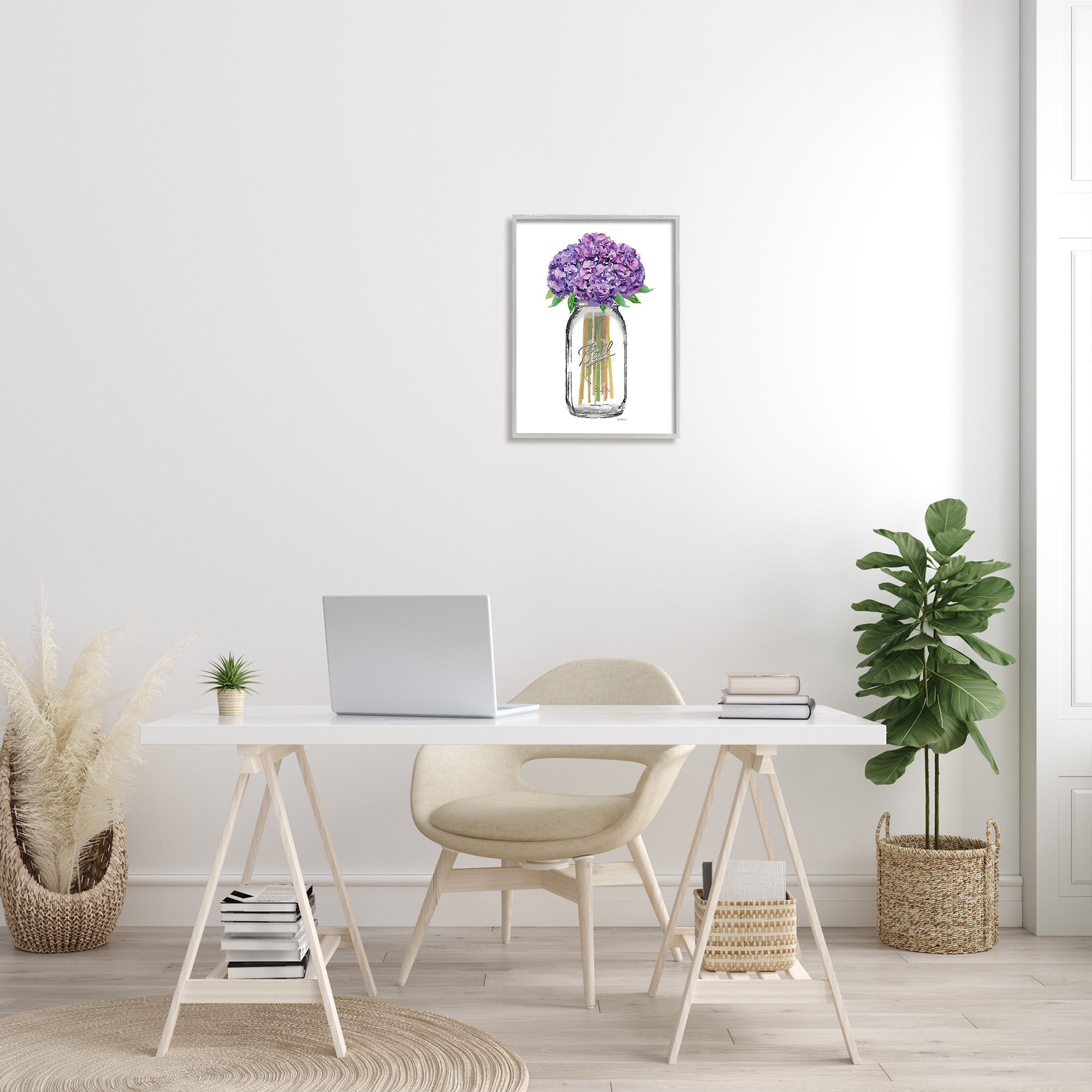 Stupell Industries Fashion Designer Flower Jar Purple Watercolor , 16 x 20,Design by Amanda Greenwood