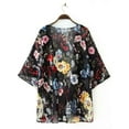 thumbnail image 6 of Frontwalk Women Kimono Cardigan Summer Casual Chiffon Cover Up Open Front Kaftan, 6 of 8