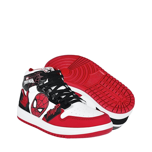 TENIS CASUALES NIÑO SPIDERMAN SPIDER SIMIPIEL BLANCO 18-21