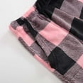 thumbnail image 5 of Hpapadks Women's Pants Winter Warm Plaid Flannel Casual Elastic Waist Pajama Pant Womens Slacks Pink S, 5 of 5