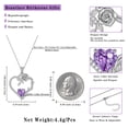 thumbnail image 5 of Beautlace 18K White Gold Plated Heart Rose Birthstone Necklace for Women,Crystal Pendant Jewelry Gift for Wife Mom Girlfriend,Birthday Valentine’s Day Mother’s Day Gift, 5 of 10
