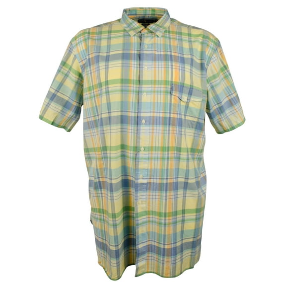 Men's Big and Tall Popover Short Sleeve Shirt-YA-LT
